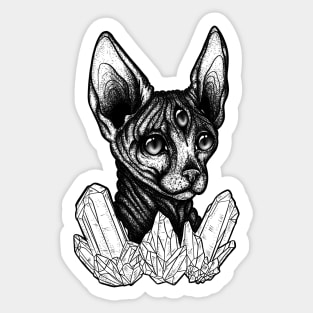 Galaxy Kat Black & White Sticker